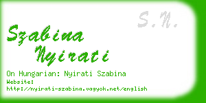 szabina nyirati business card